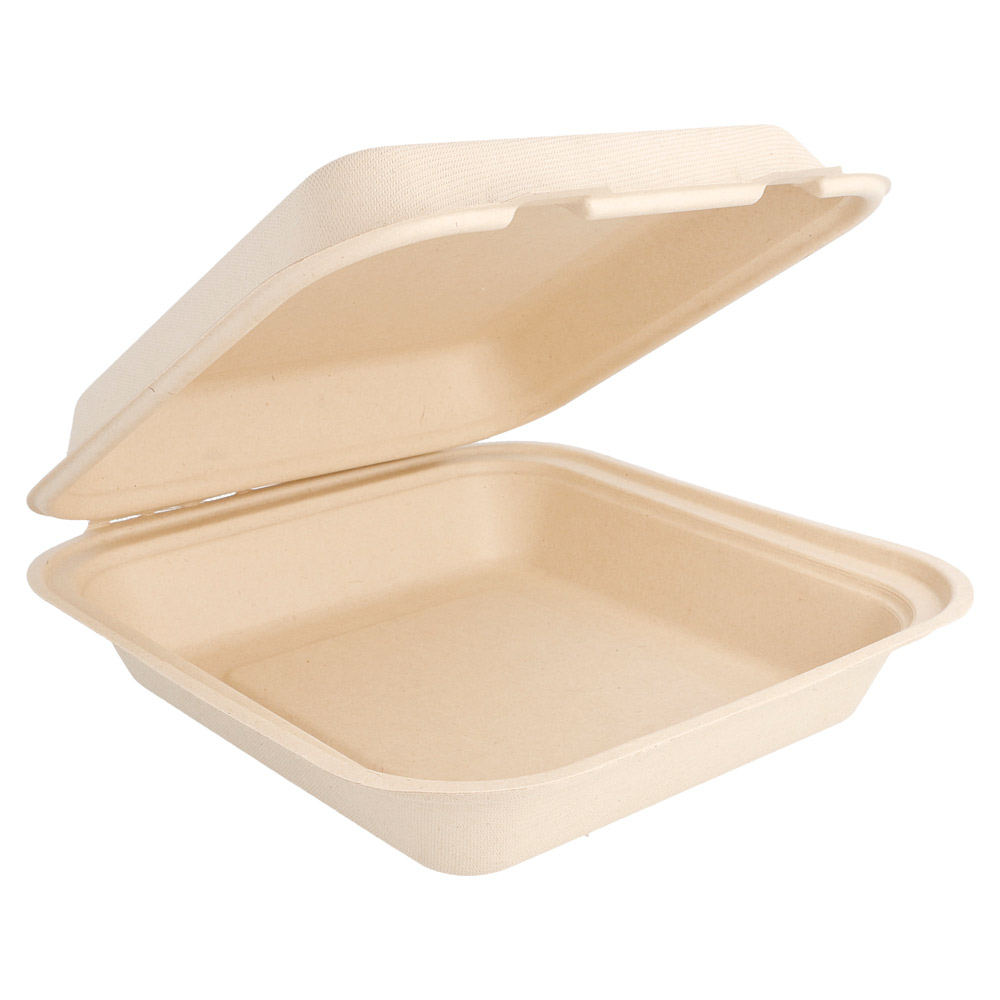 212.78-CONTENITORI "M" 'BIONIC' 820 ML 20x20x7,5 CM NATURALE BAGASSA (50 u.)