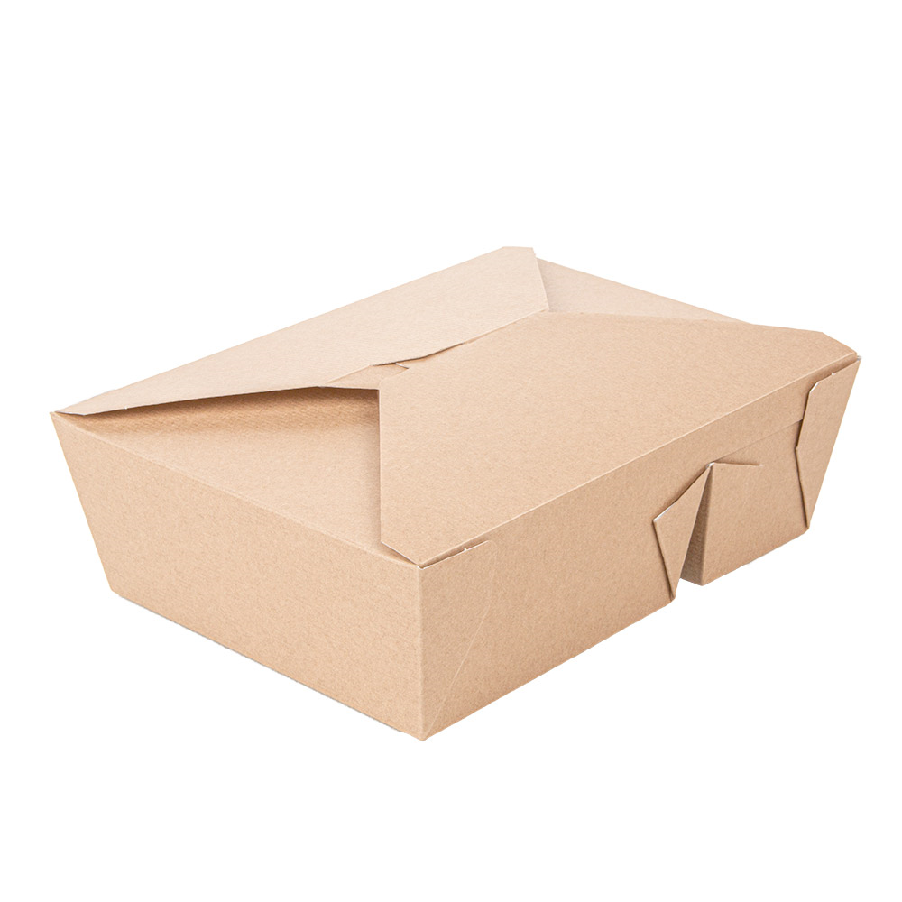 258.47-SCATOLE AMERICANE 2 SCOMPARTI THEPACK 1320 + 660 ML 19,6x14x6,2 CM NATURALE CARTONE NANO-MICRO + PP (50 u.)