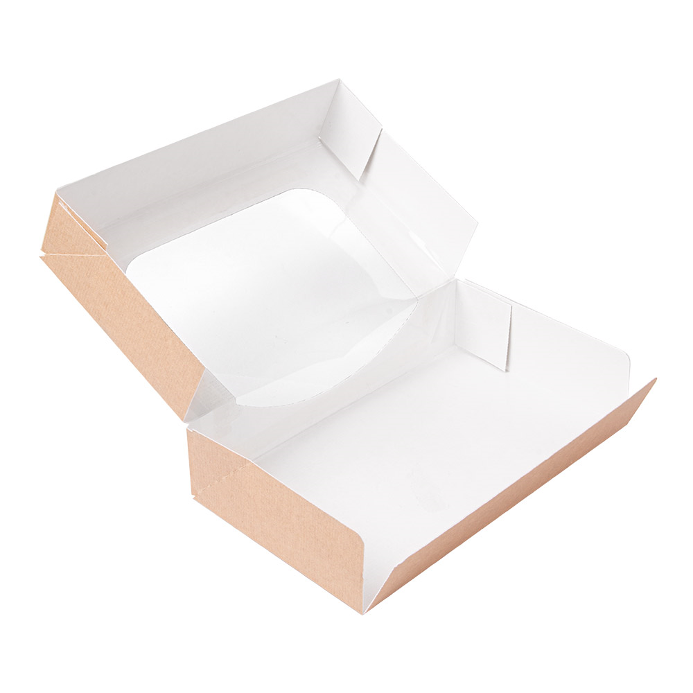 253.39-CONTENITORI SUSHI+FINESTRA 'THEPACK' 19,7x12x4,5 CM MARRONE CARTONE NANO-MICRO + OPP (50 u.)
