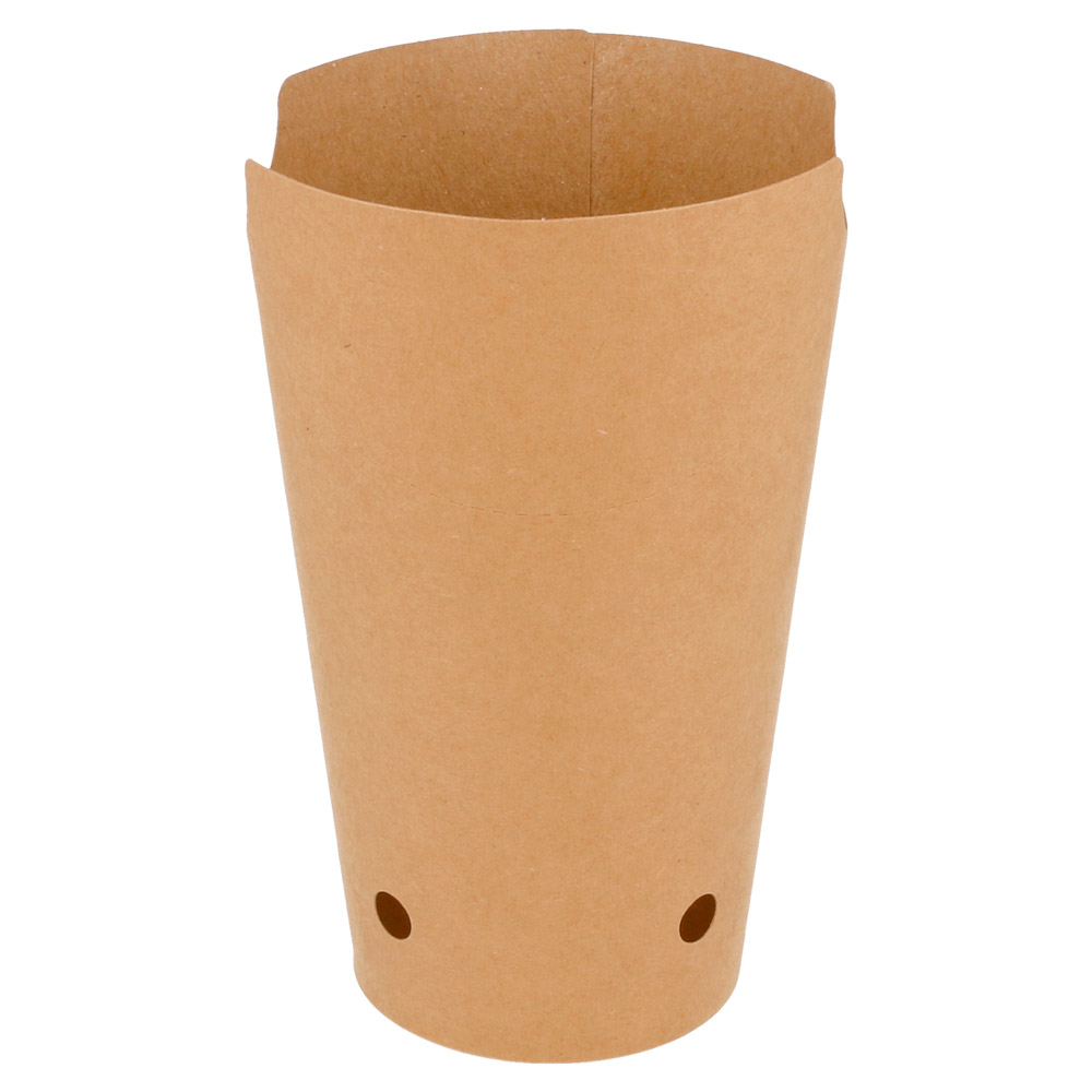 350.01-BICCHIERE FRITTI CHIUSO 16OZ - 480 ML 200 + 25PE G/M2 8,5x14 CM MARRONE CARTONE (50 u.)