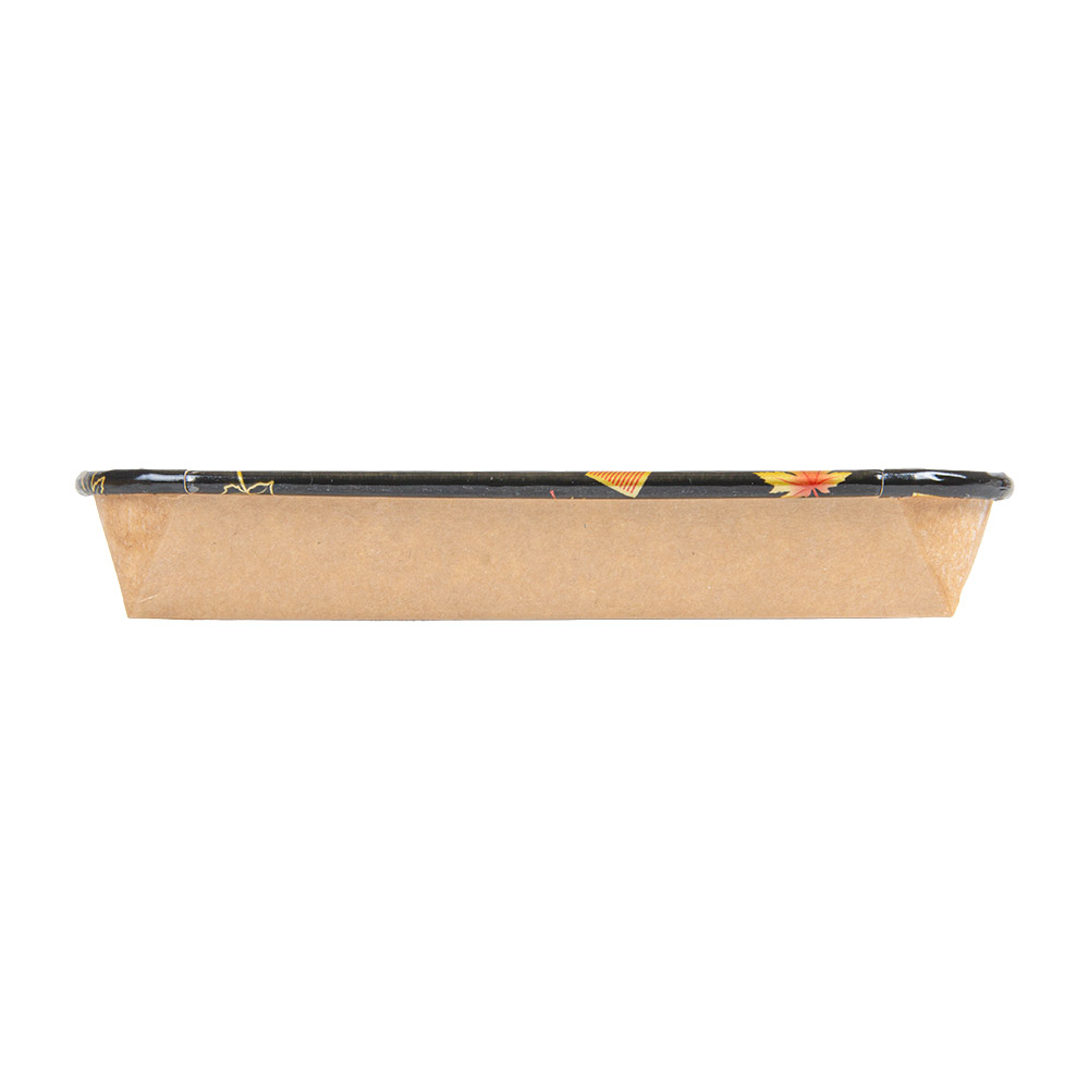 268.87-RECIPIENTI PER "SUSHI" 20PE + 280 +16PE G/M2 16,5x11,5x2,4 CM NERO KRAFT (50 u.)
