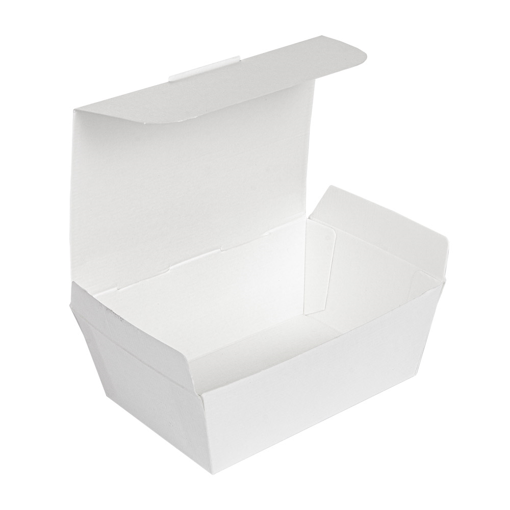 235.13-SCATOLE "LUNCH BOX" COPPERCHIO 'THEPACK' 500 ML (16 oz) 14x9,7x5 CM BIANCO CARTONE NANO-MICRO (60 u.)