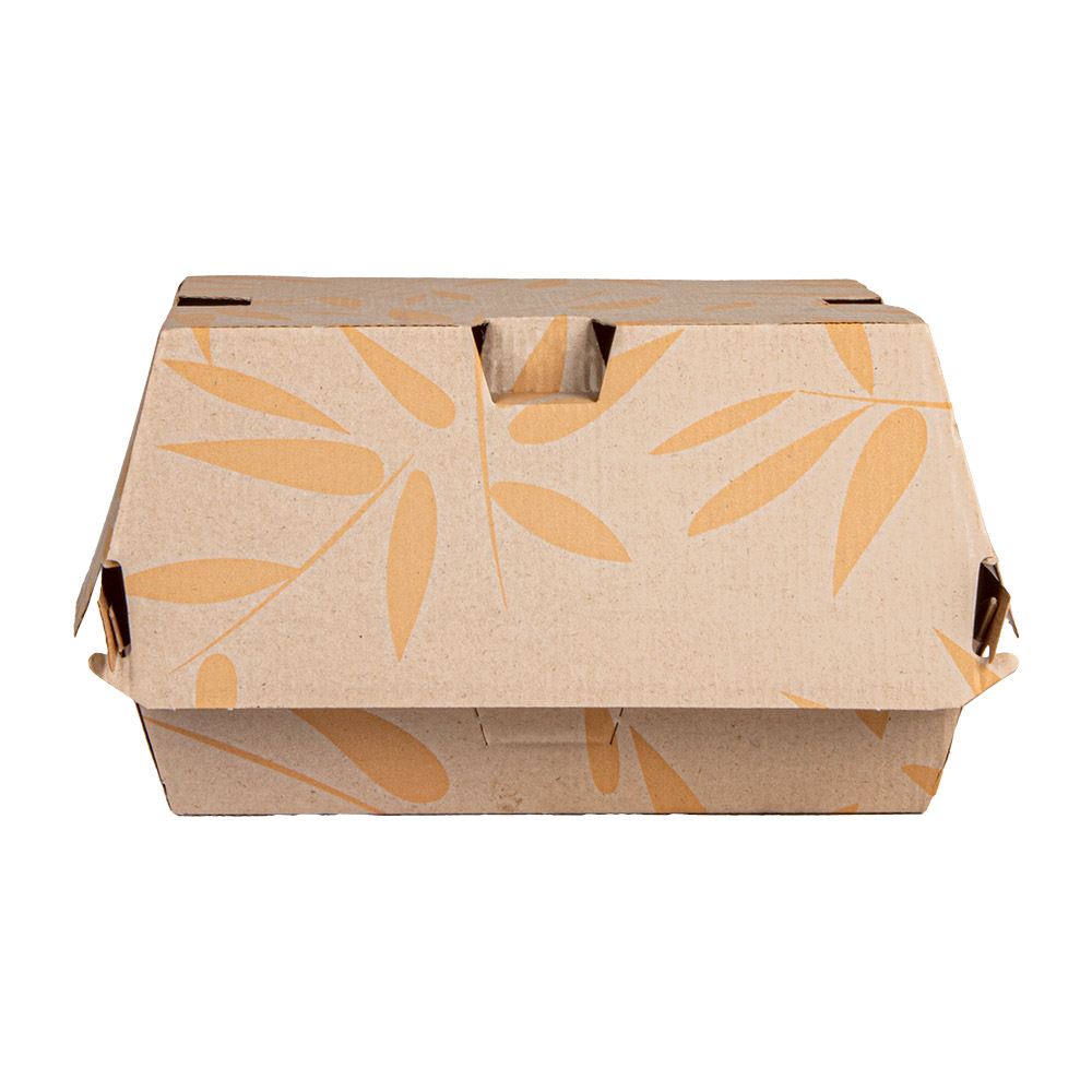 274.15-SCATOLE HAMBURGER 'THEPACK-FEEL GREEN' 14,7x14x7 CM NATURALE CARTONE NANO-MICRO (50 u.)