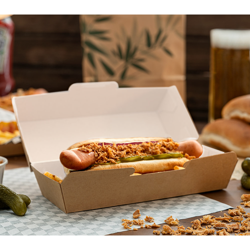 234.25-VASCHETTE "HOT DOG" 'THEPACK' 23,2x9x6,3 CM NATURALE CARTONE NANO-MICRO (50 u.)