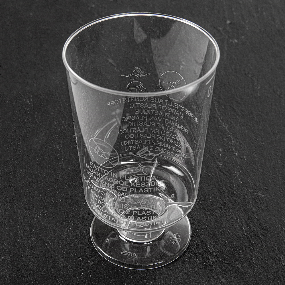 154.29-COPPA "VINO" INIETATA 150 ML Ø 5,7x9,6 CM TRASPARENTE CRISTAL PS (12 u.)