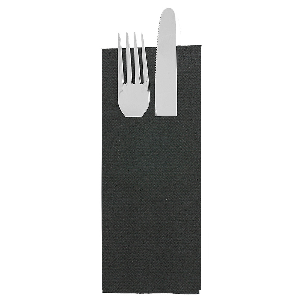 267.07-TOVAGLIOLI "CANGURITO" DOUBLE POINT 18 G/M2 33x40 CM NERO TISSUE (50 u.)