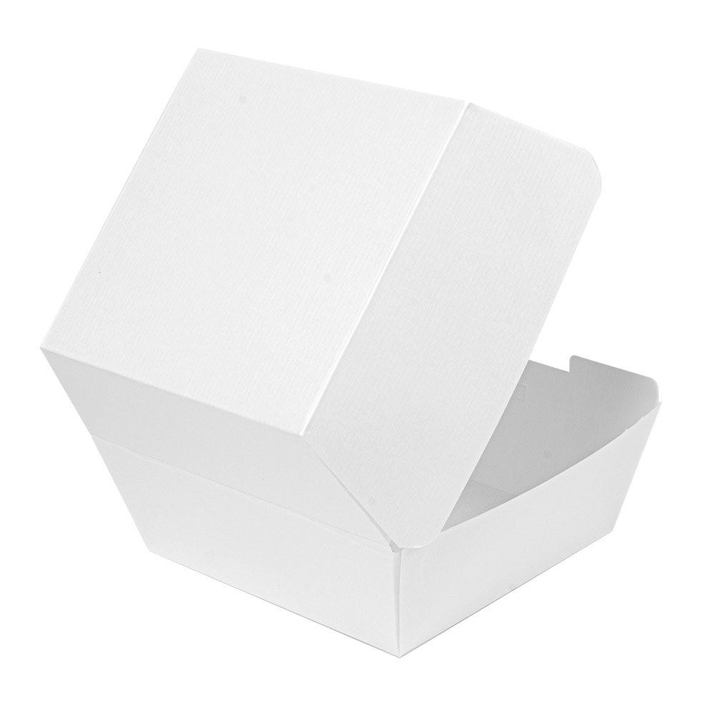 234.18-SCATOLE HAMBURGER 'THEPACK' 230 G/M2 14,4x13,6x9,2 CM (L+) BIANCO CARTONE NANO-MICRO (50 u.)