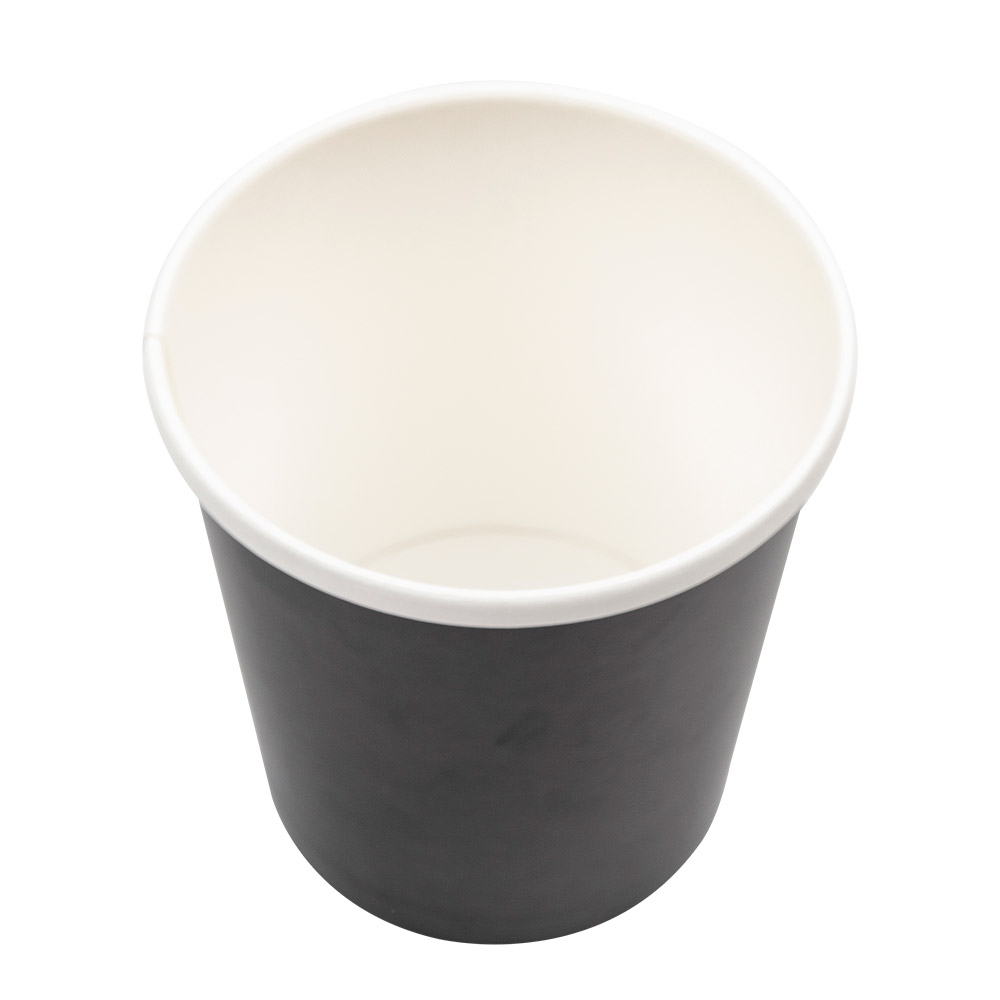 226.43-CONTENITORI CON COPERCHI 480 ML - 16 oz 320 + 18 PE G/M2 Ø9,7/7,5x10 CM NERO CARTONE (25 u.)