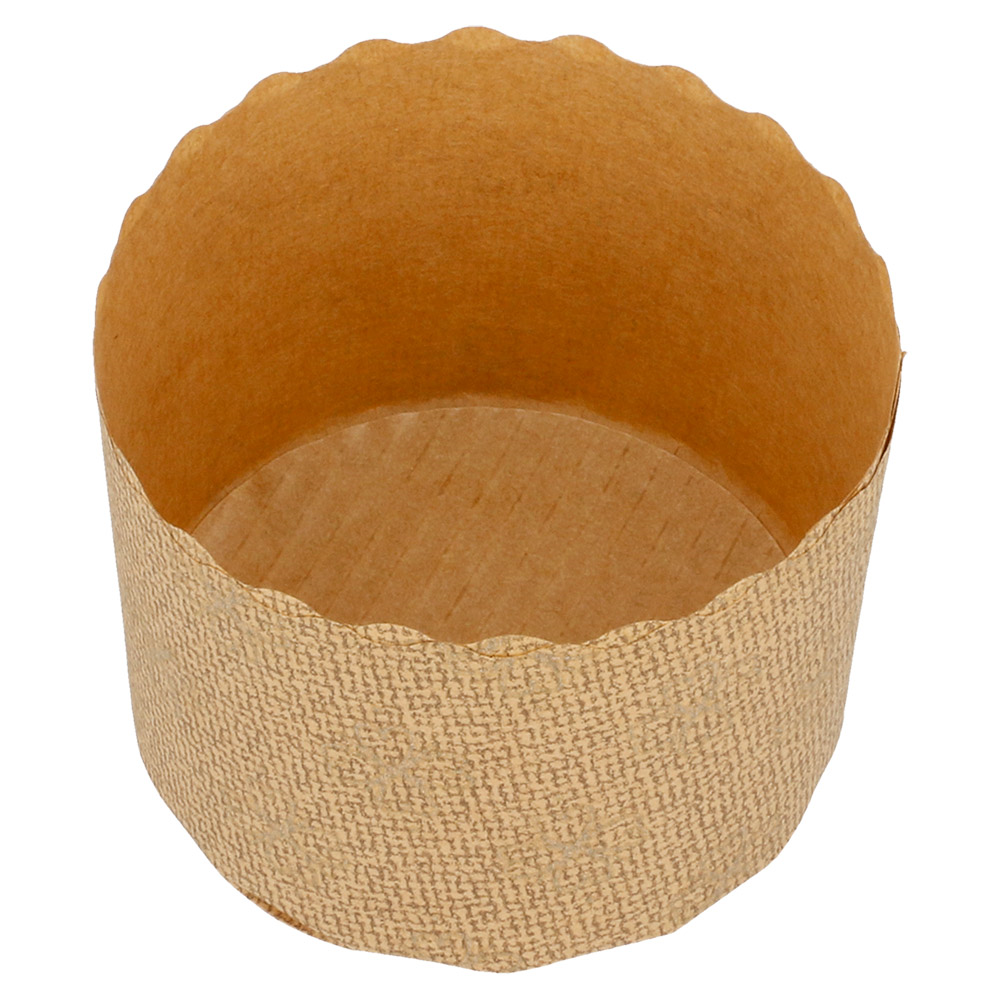 186.86-FORME PER COTTURA PANETTONE 135 G/M2 Ø 6x4,5 CM MARRONE CELLULOSA (2000 u.)