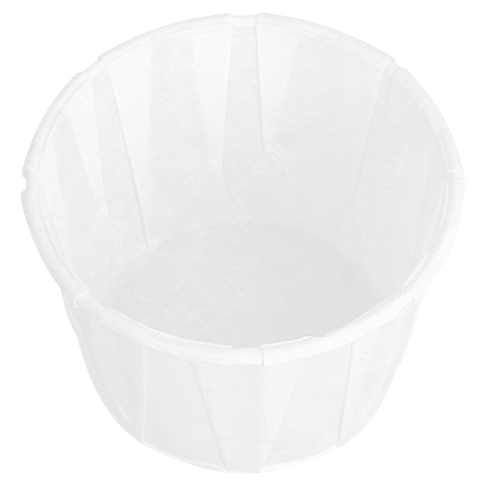 126.73-TERRINA CARTA PLISSETTATA 60 ML (2 oz) 80 G/M2 Ø5,5/3,9x3,5 CM BIANCO PERGAMANA ANTIGRASSI (250 u.)