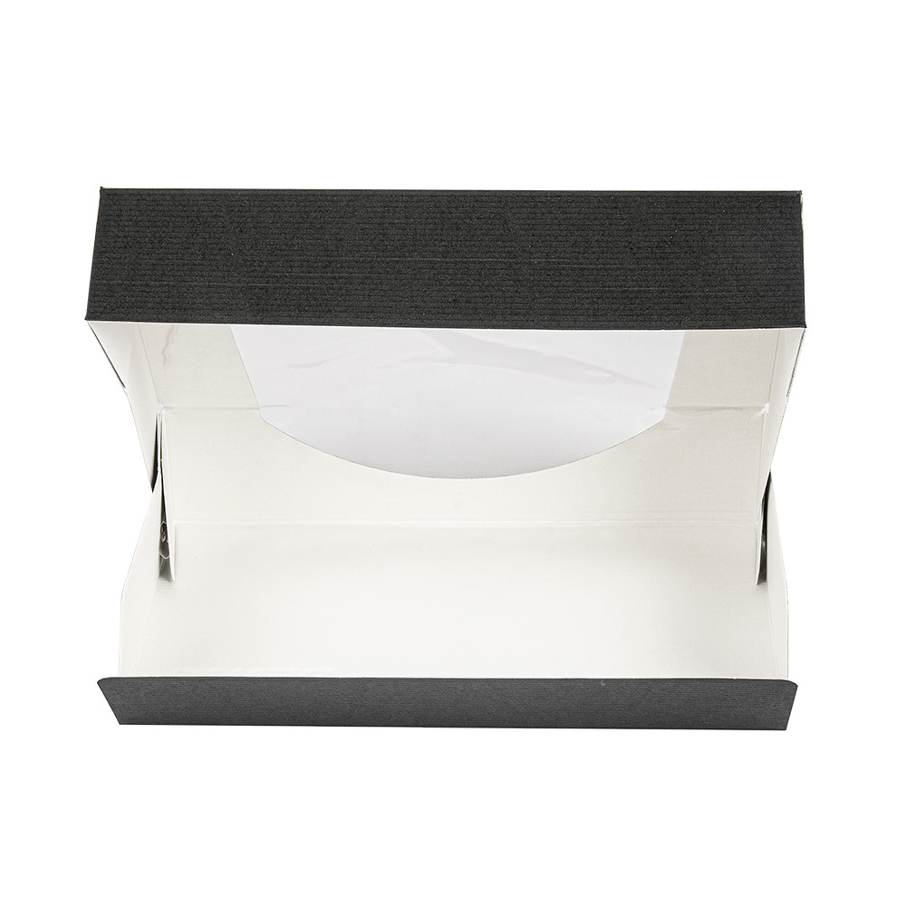 252.27-CONTENITORI SUSHI+FINESTRA 'THEPACK' 19,7x12x4,5 CM NERO CARTONE NANO-MICRO + OPP (50 u.)