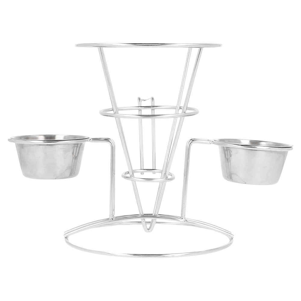 216.13-CESTINO CON 2 TERRINE 'ARTINOX' 10,8x15,24 CM ARGENTO ACCIAIO INOX