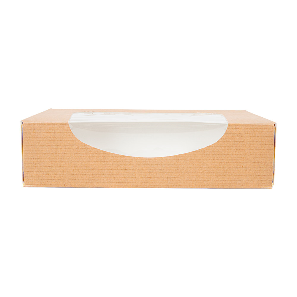 253.38-CONTENITORI SUSHI+FINESTRA 'THEPACK' 17,5x12x4,5 CM MARRONE CARTONE NANO-MICRO + OPP (50 u.)