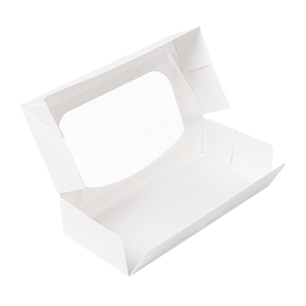 253.41-CONTENITORI SUSHI+FINESTRA 'THEPACK' 19,7x9x4,5 CM BIANCO CARTONE NANO-MICRO + OPP (50 u.)