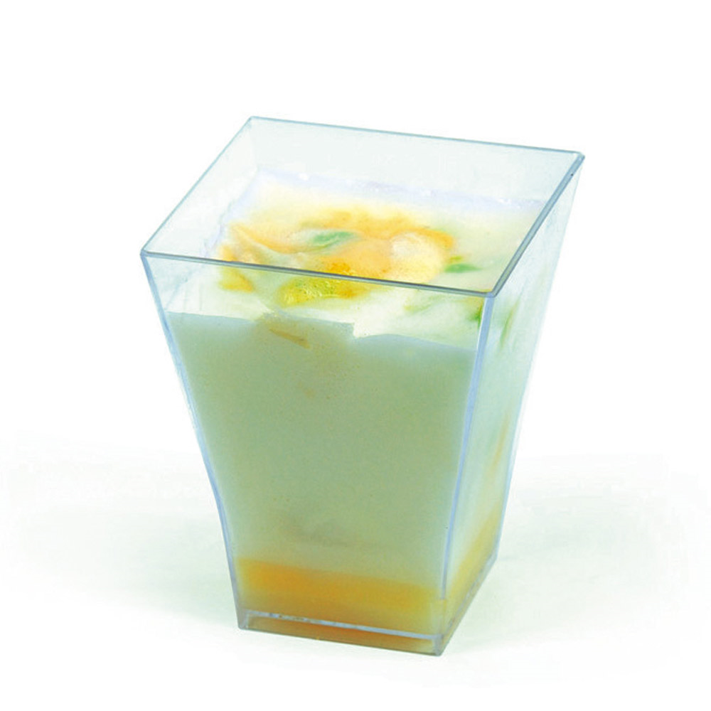 158.61-CONTENITORI APERITIVO BOUQUET 4,5x4,5x5,5 CM VERDE ACQUA PS (24 u.)
