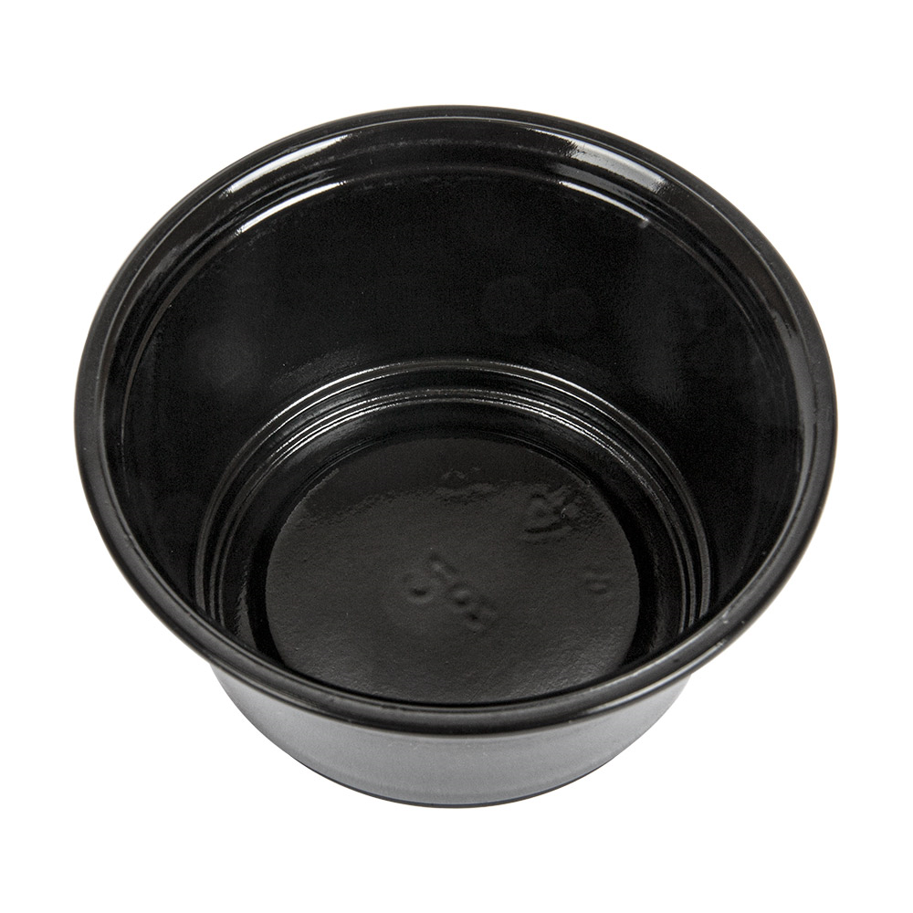 215.17-50 COPPETTE PICCOLE + 50 COPERCHI 60 ML Ø6,2x3,2 CM NERO PP
