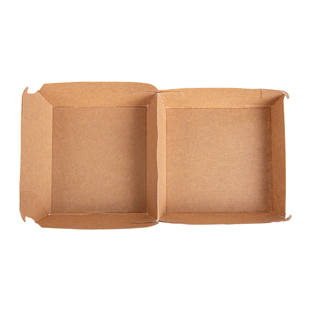 278.66-SCATOLE HAMBURGER 'THEPACK' CUBE 12,5x12x5,8 CM BIANCO/NATURALE CARTONE NANO-MICRO (50 u.)
