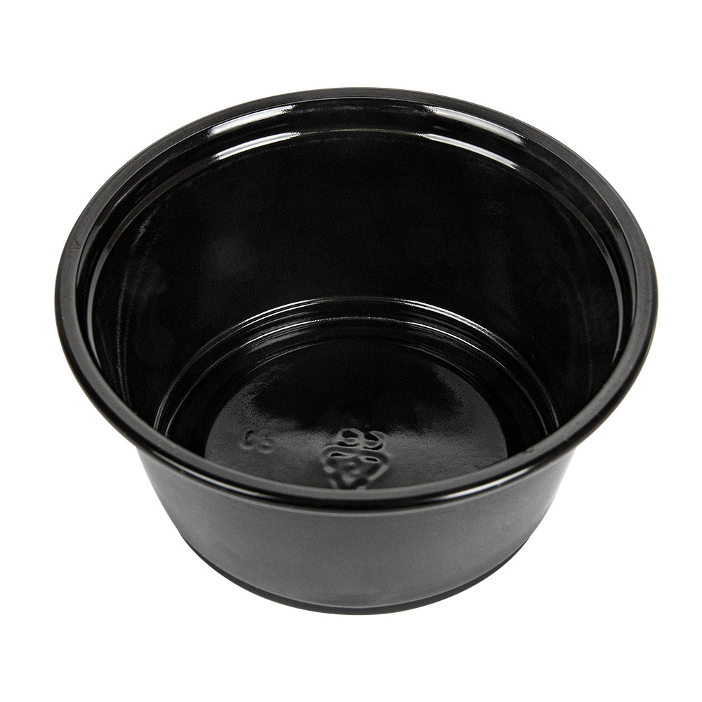 215.21-50 COPPETTE PICCOLE + 50 COPERCHI 100 ML Ø7,4x3,5 CM NERO PP