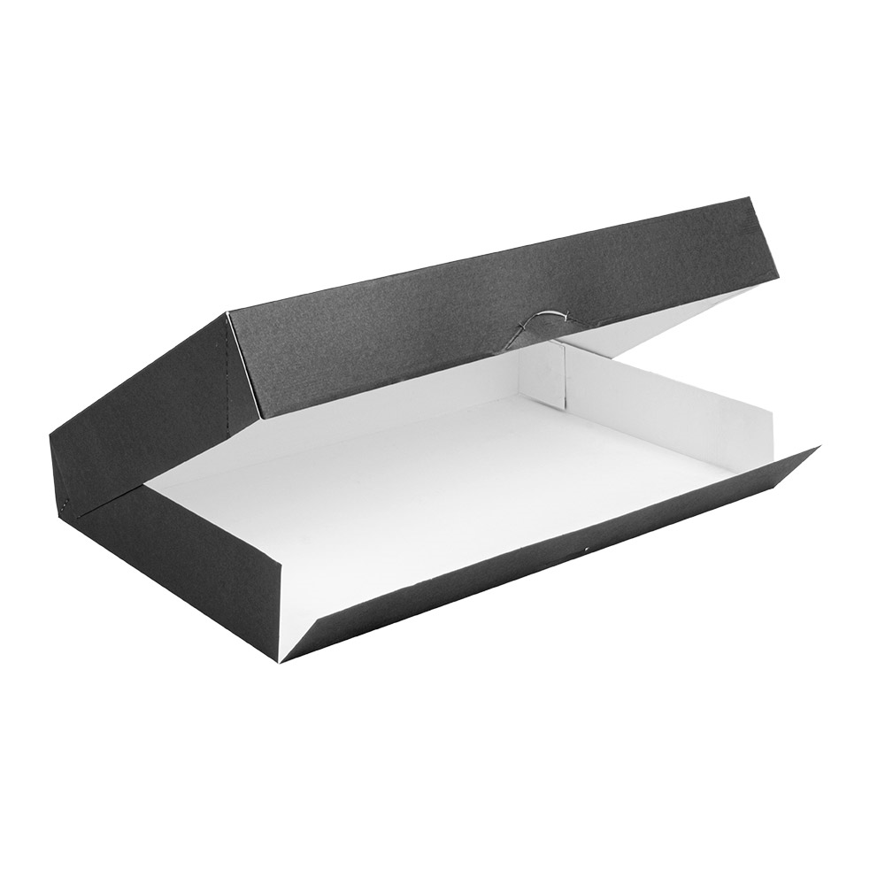 259.18-SCATOLE CATERING, PIANA 'THEPACK' 42x28x6 CM NERO CARTONE NANO-MICRO (50 u.)