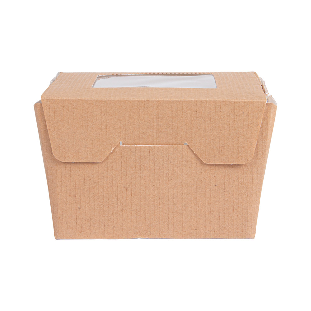 253.59-SCATOLE CON FINESTRA 'THEPACK' 300 ML 8x7,5x5,5 CM NATURALE CARTONE NANO-MICRO + OPP (50 u.)