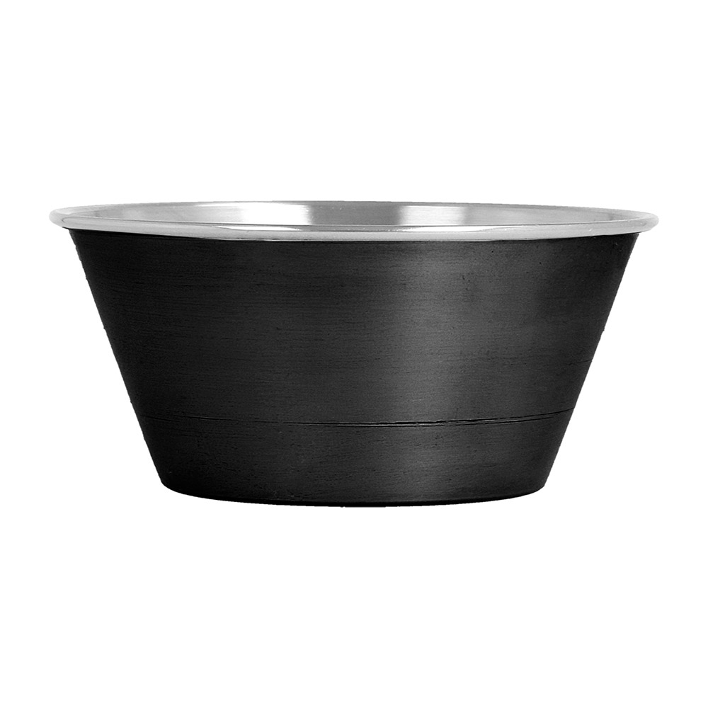 280.90-RAMEQUINS 'ARTINOX' 45 ML Ø 6x2,5 CM NERO/ARGENTO ACCIAIO INOX (1 u.)