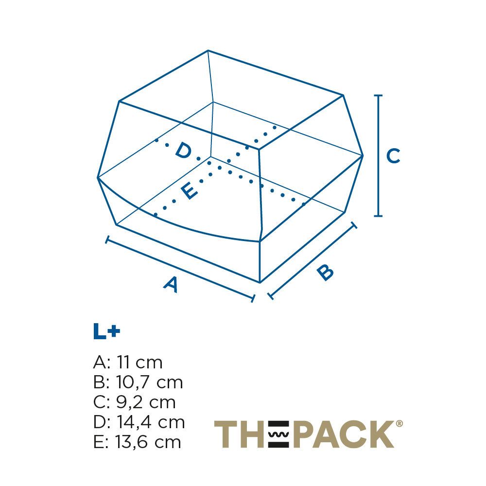 234.18-SCATOLE HAMBURGER 'THEPACK' 230 G/M2 14,4x13,6x9,2 CM (L+) BIANCO CARTONE NANO-MICRO (50 u.)
