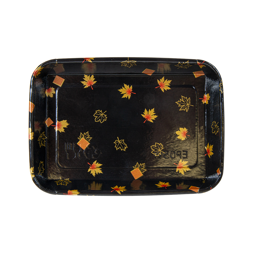 268.89-RECIPIENTI PER "SUSHI" 20PE + 280 +16PE G/M2 18,5x12,9x2,4 CM NERO KRAFT (50 u.)
