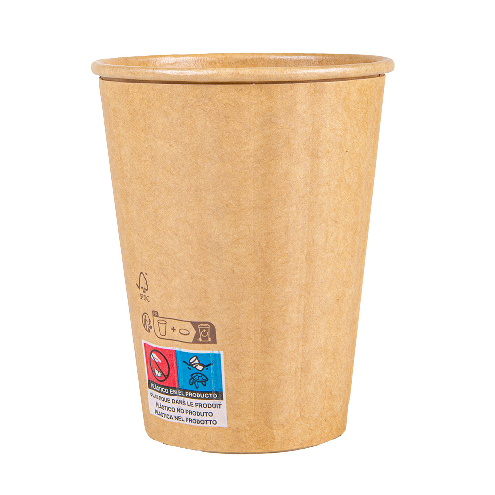 275.20-BICCHIERI BEVANDE CALDE DOPPIA PARETE 360 ML 328 + 210 G/M2 Ø9/6x11 CM NATURALE CARTONE (25 u.)