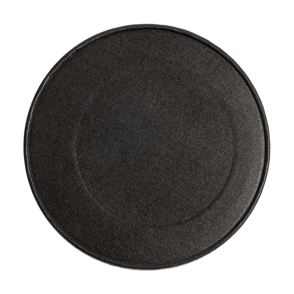 254.52-COPERCHIO PER TERRINA PICCOLA 230 + 18 PE G/M2 Ø6,2 CM NERO CARTONE (50 u.)