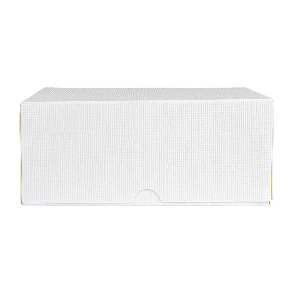 201.58-SCATOLE PER PASTICCERIA SENZA FINESTRA 'THEPACK' 18x18x7,5 CM BIANCO CARTONE NANO-MICRO (50 u.)