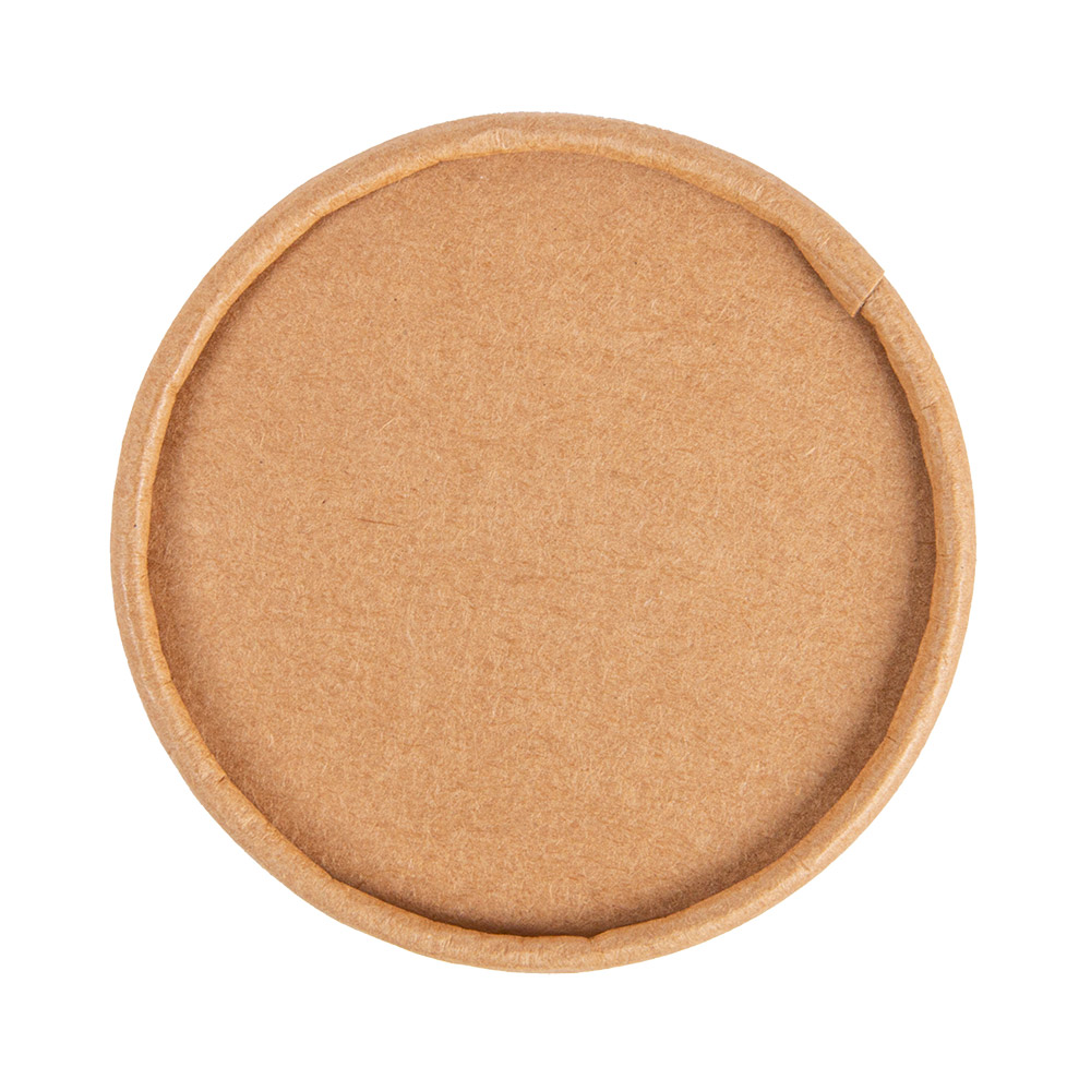 233.28-COPERCHIO TERRINA GELATI 120 ML 280 + 18 PE G/M2 Ø7,7 CM MARRONE CARTONE (50 u.)
