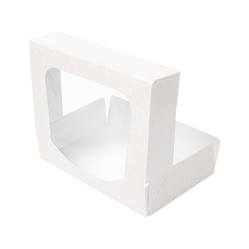 253.43-CONTENITORI SUSHI+FINESTRA 'THEPACK' 19,7x12x4,5 CM BIANCO CARTONE NANO-MICRO + OPP (50 u.)