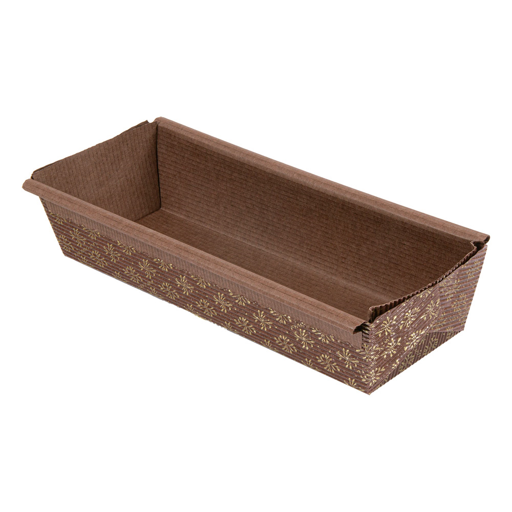 156.30-FORME PER FORNO PASTICCERIA 140 G/M2 20x6,5x4,5 CM MARRONE CELLULOSA (500 u.)