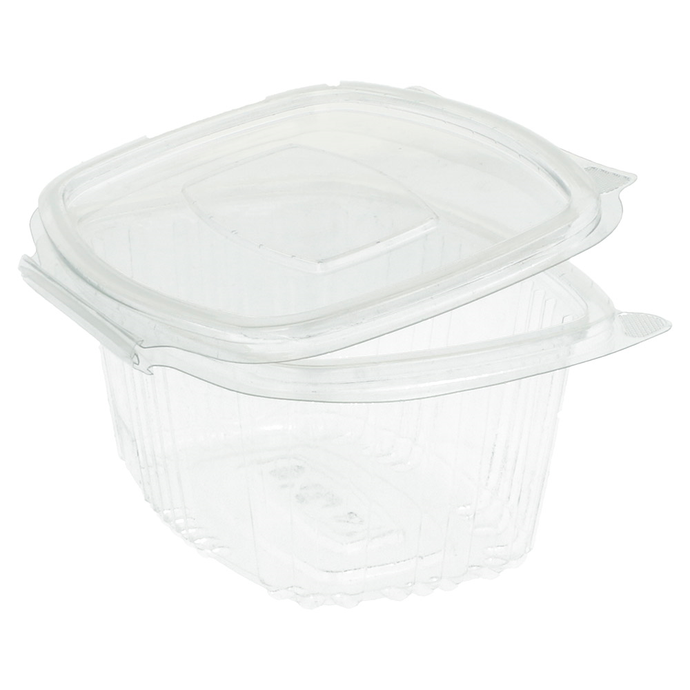 169.30-CONTENITORE CON COPERCHIO 375 ML 13,2x9,5x6 CM TRASPARENTE RPET (100 u.)