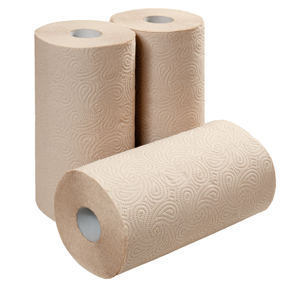 320.60-2 U.ROTOLI "CUCINA" ECOLABEL 2 STRATI 'FEEL GREEN' 23 G/M2 24,5 CM x 30 M NATURALE CARTA RICICLATA