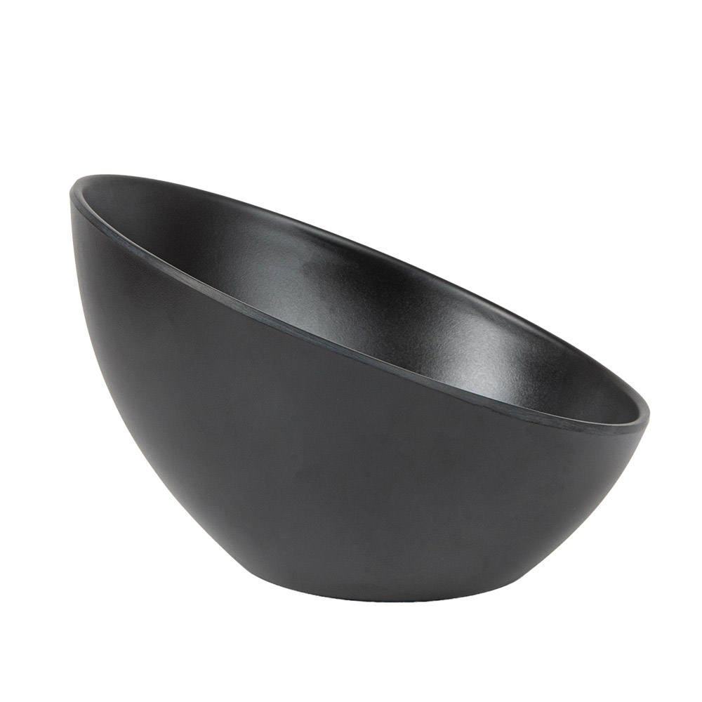262.13-CIOTOLE IRREGOLARE ASAMI WARE Ø 16x10,4 CM NERO MELAMINA (1 u.)