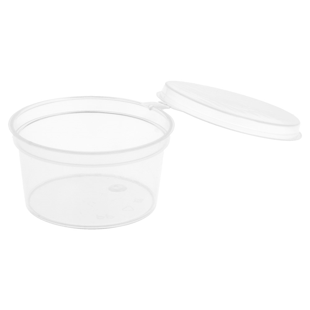 212.18-TERRINA PICCOLA CON COPERCHIO 30 ML Ø5/4x2.7 CM TRASPARENTE PP (50 u.)