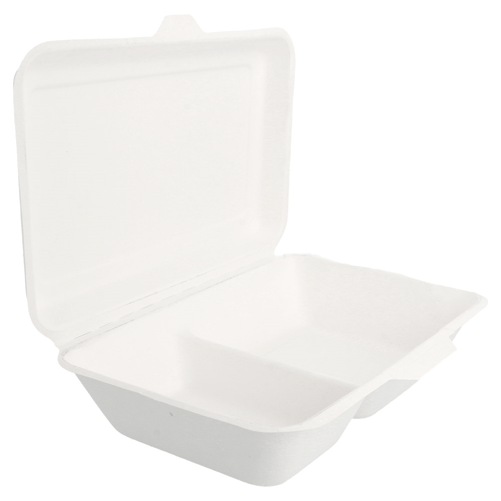 125.23-CONTENITORI 2 SCOMPARTI 'BIONIC' 1 L 16,5x22,5x6,4 CM BIANCO BAGASSA (50 u.)