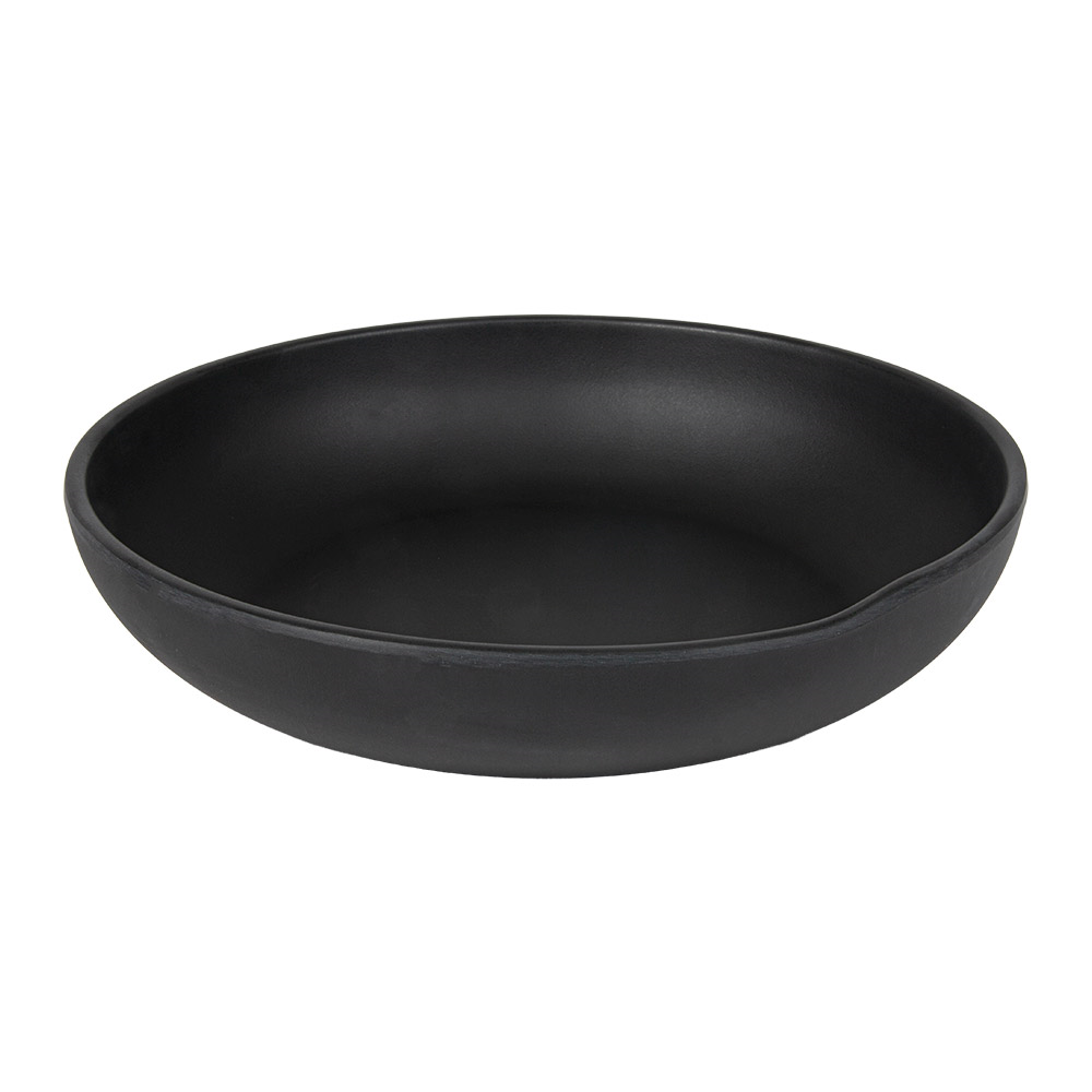 262.18-PIATTI PROFONDI ASAMI WARE Ø 24,5x5,3 CM NERO MELAMINA (1 u.)
