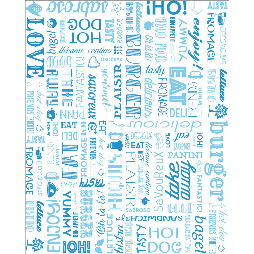 229.41-CARTA ANTIGRASSO FAST FOOD 'BLUE PAROLE' 35 G/M2 28x34 CM BIANCO PERGAMANA ANTIGRASSI (1000 u.)
