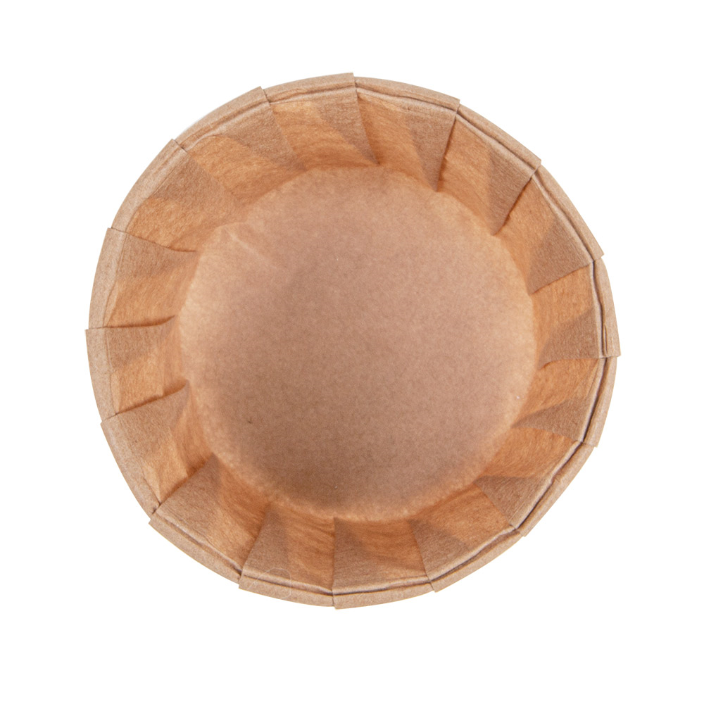 226.16-TERRINA CARTA PLISSETTATA PFAS FREE 100 ML (3,2 oz) 80 G/M2 Ø6,6/5x4,2 CM NATURALE PERGAMANA ANTIGRASSI (250 u.)