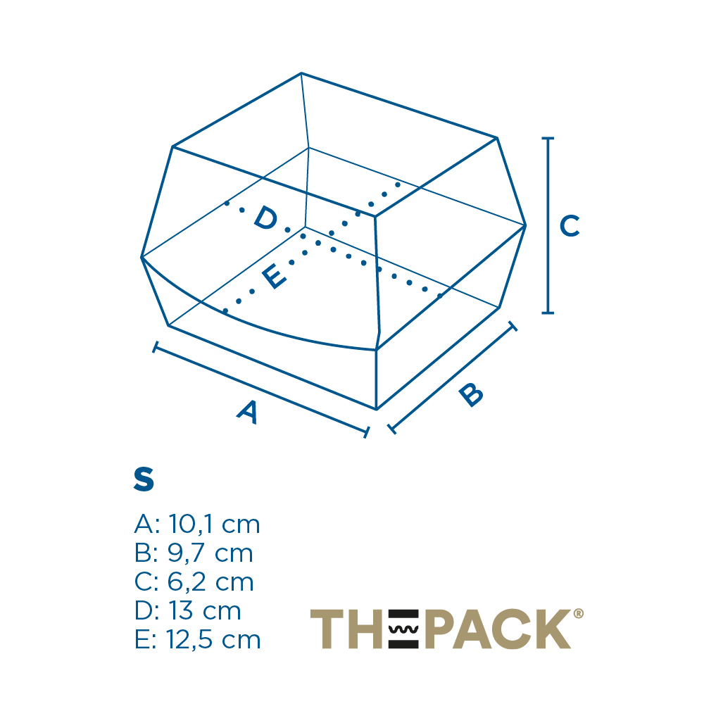 234.06-SCATOLE HAMBURGER 'THEPACK' 13x12,5x6,2 CM (S) BIANCO CARTONE NANO-MICRO (50 u.)