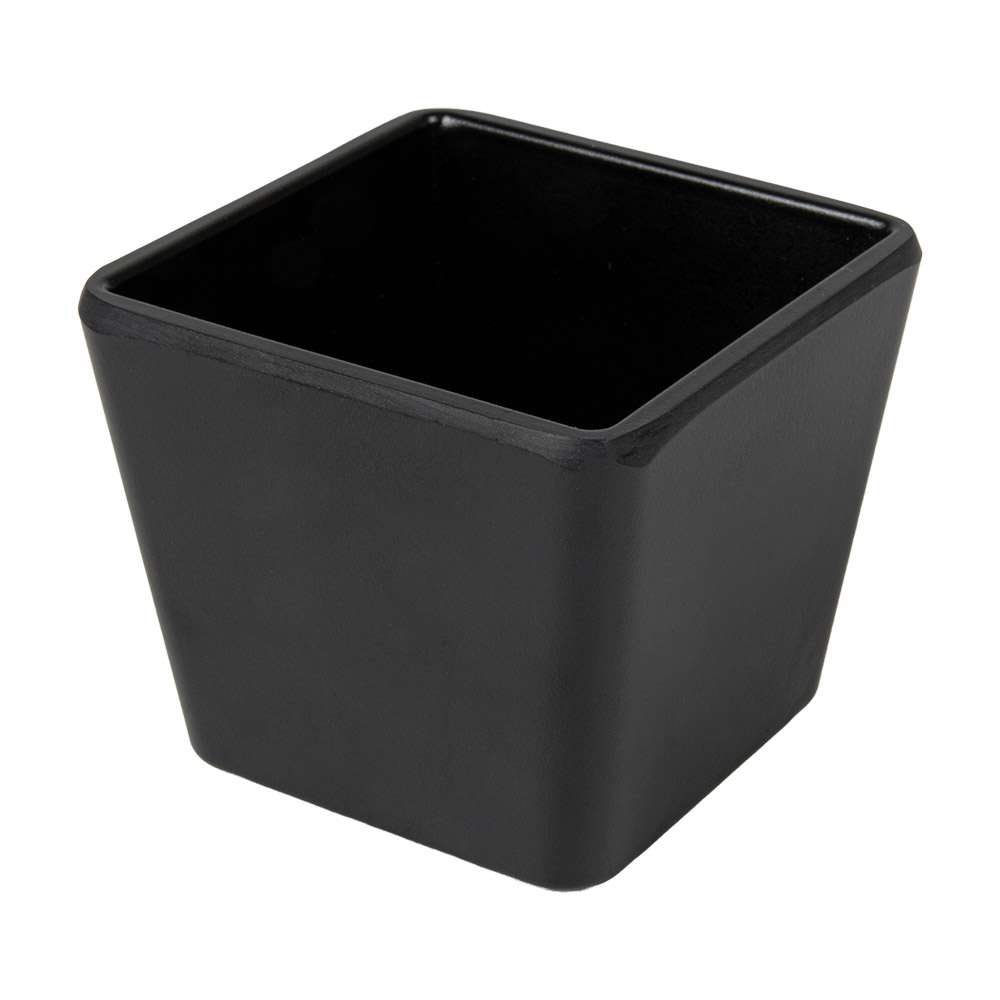 262.27-BICCHIERE QUADRATE ASAMI WARE 6,8x6,8x5,8 CM NERO MELAMINA (1 u.)