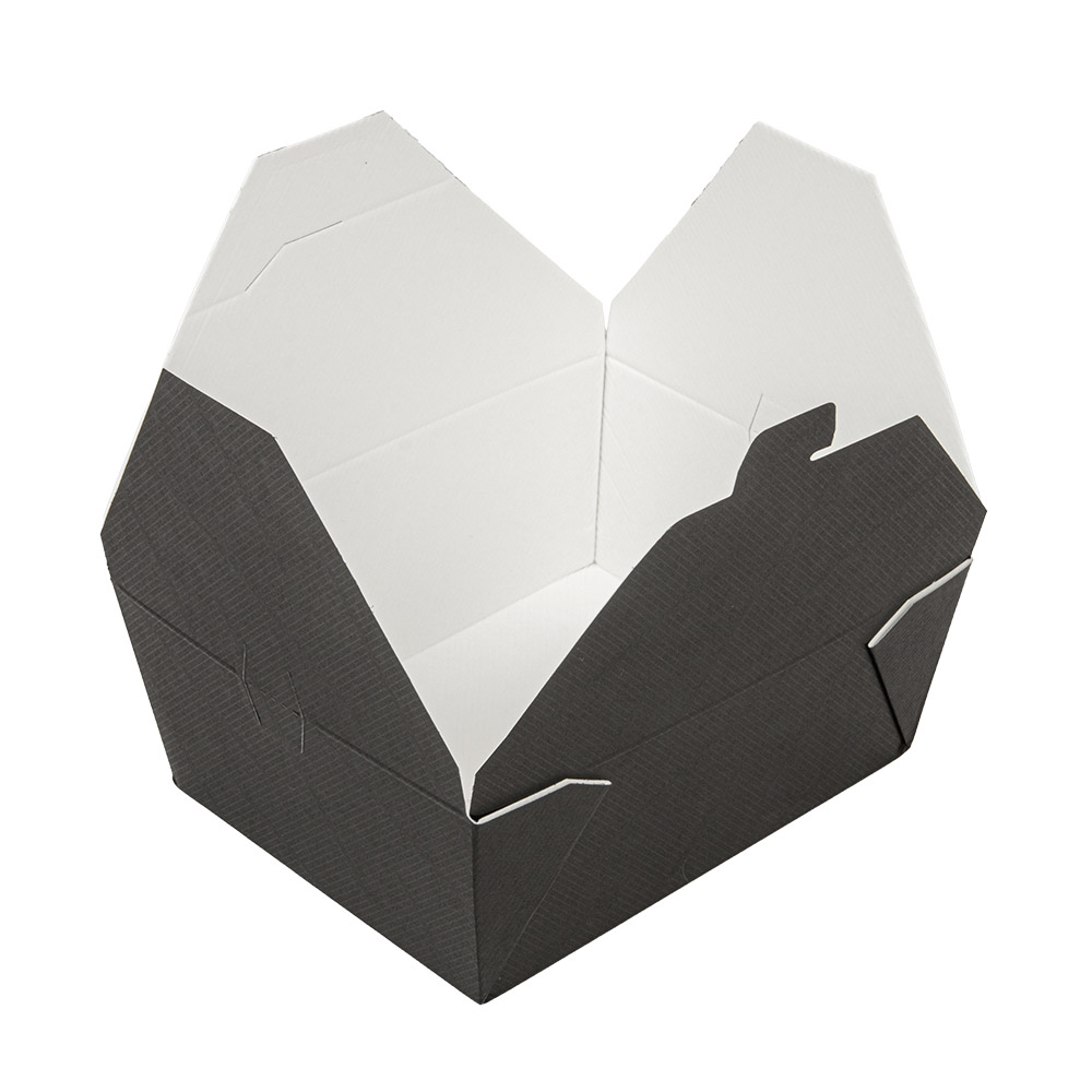 234.58-SCATOLE AMERICANE PER MICROONDE 'THEPACK' 1350 ML 15,2x12,1x6,5 CM NERO CARTONE NANO-MICRO + PP (50 u.)