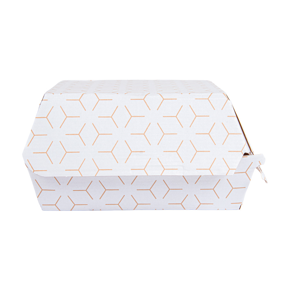 278.66-SCATOLE HAMBURGER 'THEPACK' CUBE  12,5x12x5,8 CM BIANCO/NATURALE CARTONE NANO-MICRO (50 u.)