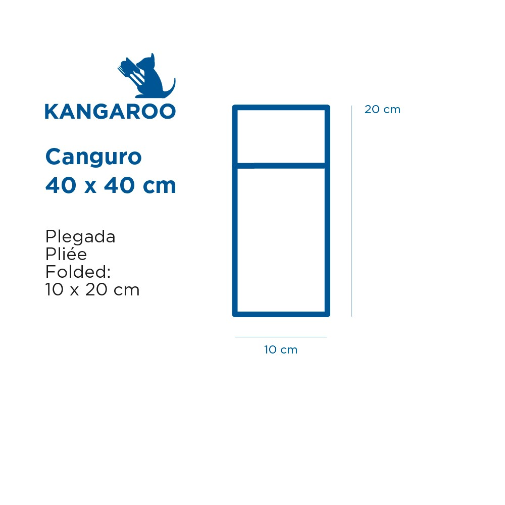 212.49-TOVAGLIOLI CANGURO ECOLABEL 2 VELI 'FEEL GREEN'  18 G/M2 40x40 CM NATURALE TISSUE RICICLATO (50 u.)