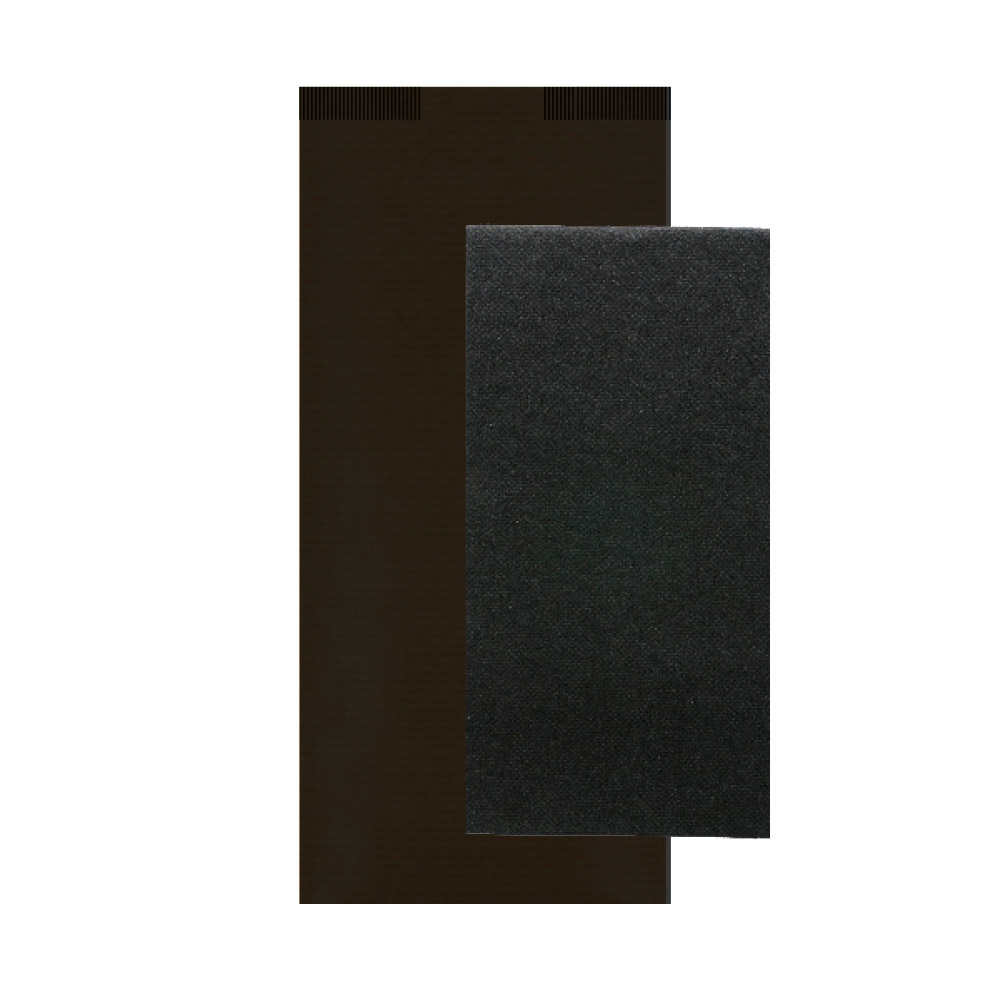 251.48-TOVAGLIOLI D.P NERI INCELLOFANATI JUST IN TIME  40 + 10PE G/M2 11x25 CM NERO KRAFT A COSTINE (150 u.)
