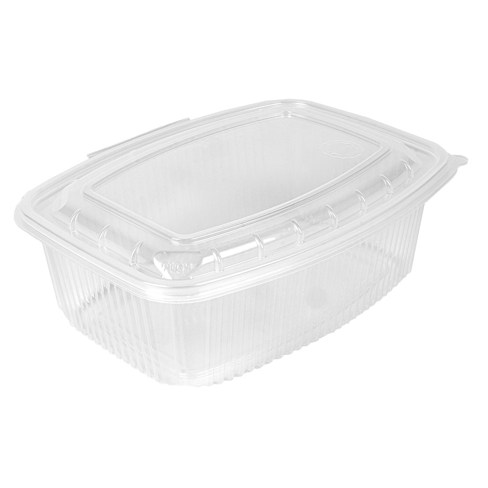 262.61-RECIPIENTI CON COPERCHIO 2000 ML 23,3x17,8x7,9 CM TRASPARENTE PP (50 u.)