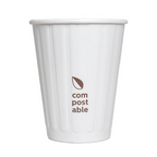 275.24-BICCHIERI BEVANDE CALDE DOPPIA PARETE  240 ML 288 + 210 G/M2 Ø8/5,2x9,5 CM BIANCO CARTONE (50 u.)