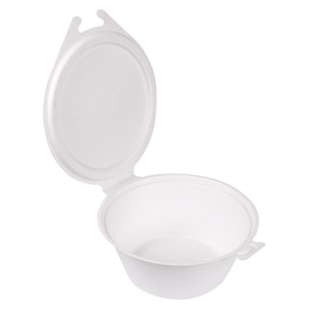 254.16-CONTENITORES CON COPERCHIO BIONIC 600 ML 18x13,5x5 CM BIANCO BAGASSA (50 u.)